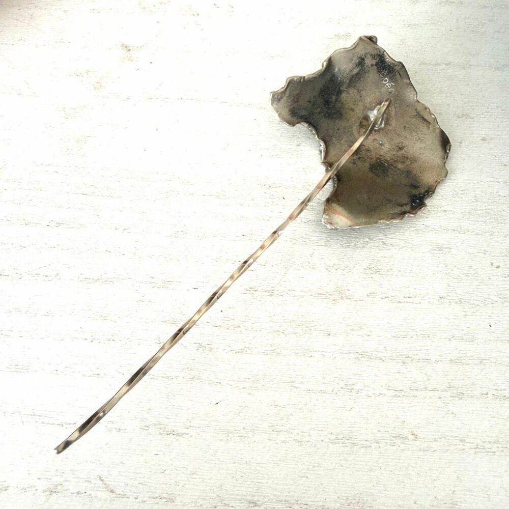 Vintage BPEO Brenda Peo Mixed Metal Artisan Stick Pin - Picture 3 of 7